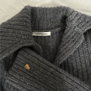 Sandy Liang Gray Mulled Cardigan Cropped XS